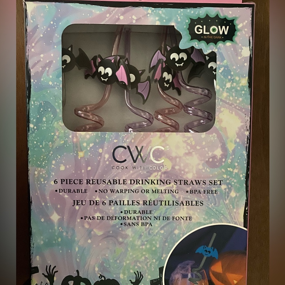 Bat straws glow in the dark